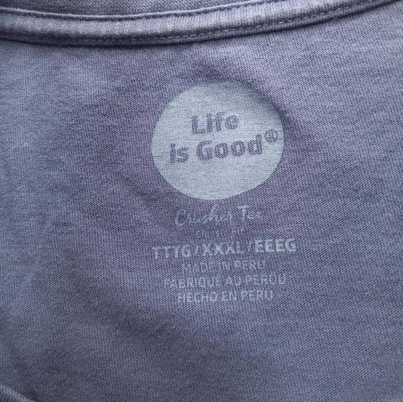Life is Good crusher tee xxxl blue v neck long sleeve - Picture 4 of 4